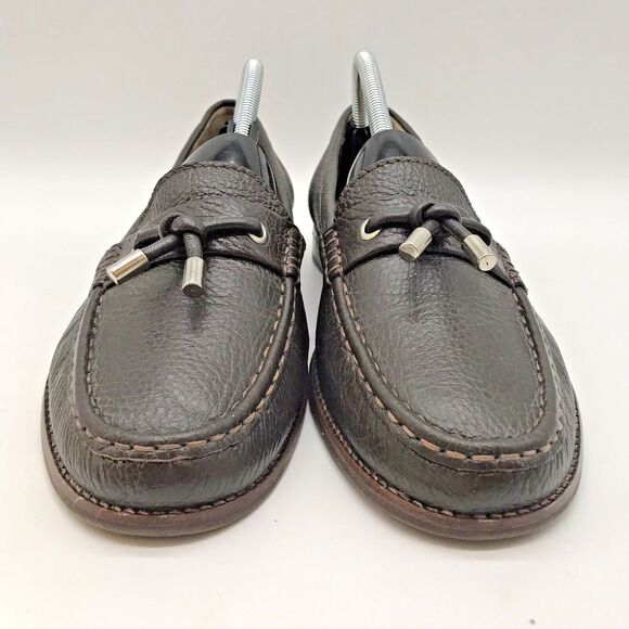 Marc Joseph Jackson St. Brown Grainy Leather Loafers Women's 10.5 Tasseled Shoes - Picture 2 of 10